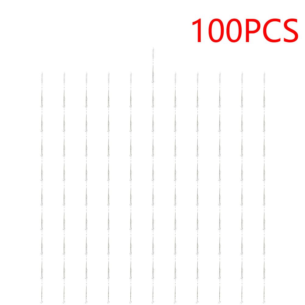 25-100PCS Drinking Pipe Brushes Stainless Steel Straw Oil Stains Removal Brush Multifunctional Long Handle Bar Cleaning Gadgets