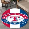 Baseball Rangers Map Round Rug for Livingroom,Bedroom, Palyroom, Chair Rug, Area Rug, Circle Carpet, Large Size Fan Christmas Gift