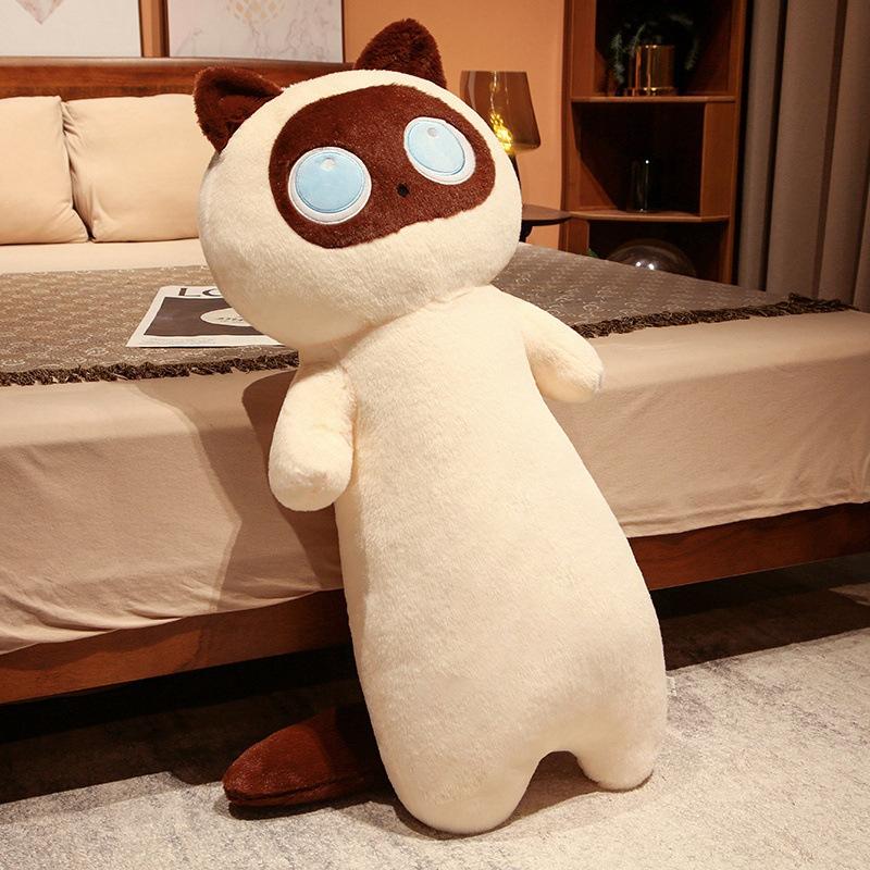 

Cat long throw pillow plush toy black cat doll girl sleeping leg long pillow rag doll 65cm（0.55kg）