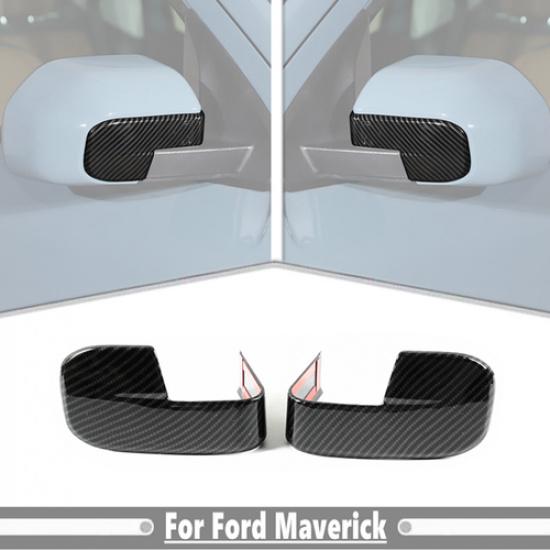 Car Side Mirror Trim Cover For Ford Maverick -2025 Accessories Carbon Fiber
