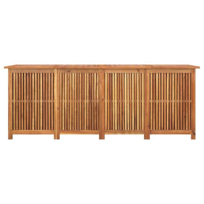 VidaXL Boîte de rangement de jardin 200x80x75 cm bois massif d'acacia 319709
