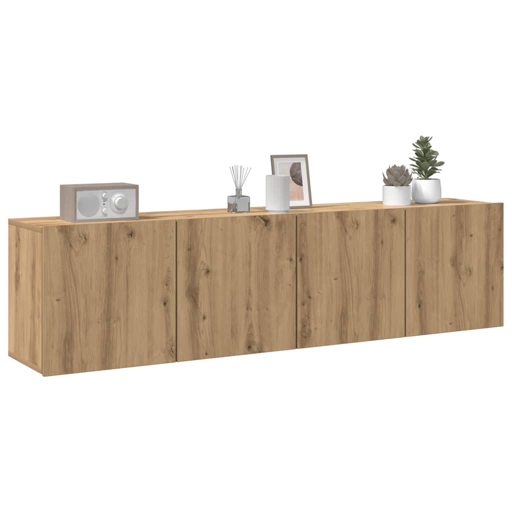 TV Wall Cabinets 2 pcs Artisan Oak 80 x 30 x 41 cm