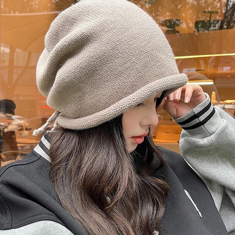 Women's Korean & Japanese-Style Slouchy Beanie: Autumn & Winter Face-Flattering Hat