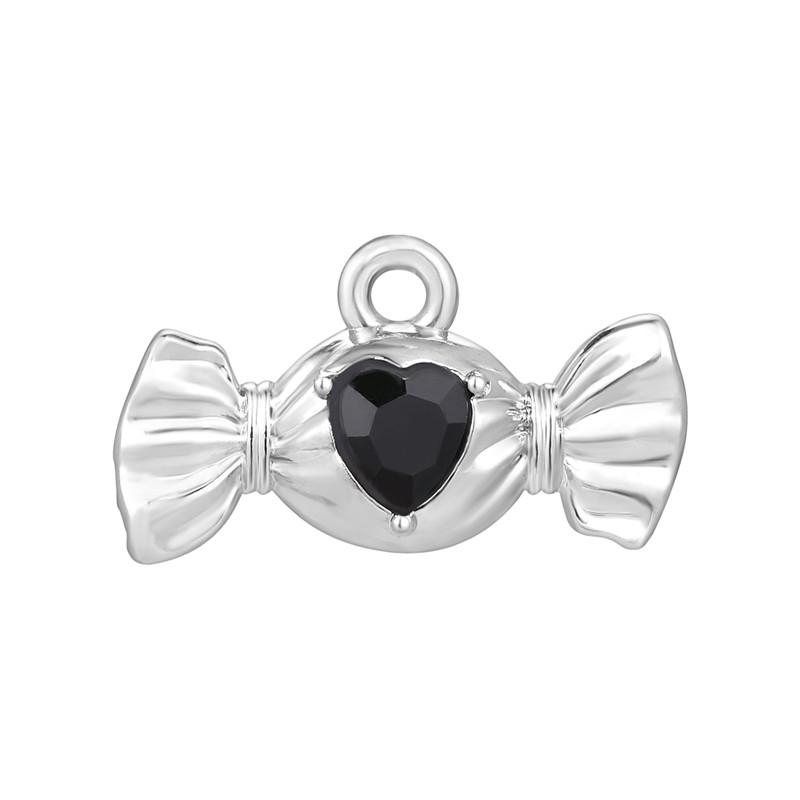 Crystal Heart Moon Crown Butterfly Planet Pendant Beads Stainless Steel Charms Earrings Necklace Jewelry DIY Making Woman Gifts