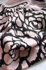 Women' Scarf 90X90 "Black Camellias on Powder Pink" - Elegant Floral Scarf, Imitation Silk