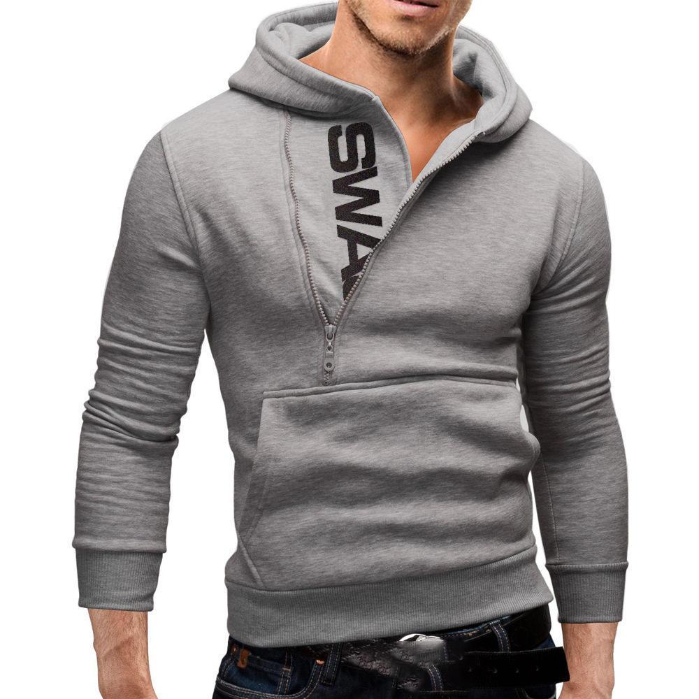 

Мужские толстовки с капюшоном, толстовка с боковой молнией и контрастными цветами, теплые толстовки, толстовки с капюшоном, мужская куртка, спортивная одежда в стиле хип-хоп XL светло-серый