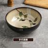1Pc Vintage Bamboo Leaf Ceramic Bowl Salad Plate Exquisite Ceramic Cutlery Household Noodle Bowl Western Steak Cake Sushi Plate
