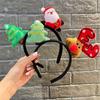 Opaska świąteczna z reniferem i głową Świętego Mikołaja: Uroczy Dodatek do Włosów dla Kobiet i Dekoracja Imprezowa