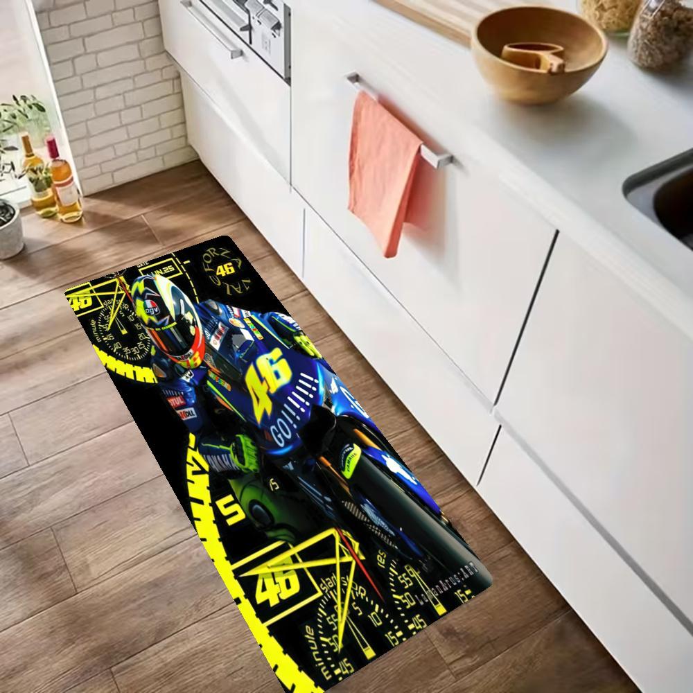 Doctor Valentino Rossi Kitchen Floor Mat Long Strip Mat Antislip Machine Washable Suitable For Bathrooms Laundries Home Decoration Carpets