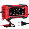 12V 6A Overvoltage Protection Intelligent Pulse Repair Car Battery Charger Voltage Temperature Detection Digital LCD Display