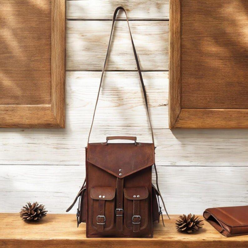 Men Travel Backpack, Personalized Leather Backpack For Women, Personalized Christmas Gift, Unisex Rucksack, Backpack for Men, Woman Backpack