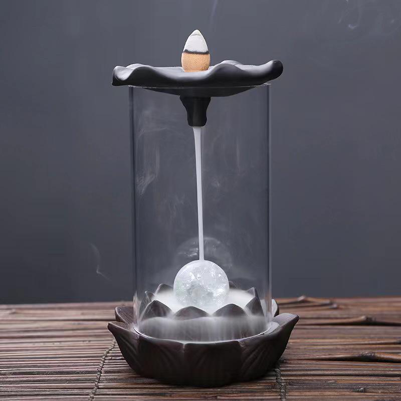 Retro Backflow Incense Burner – Sandalwood & Agarwood Incense with Coil Compatibility