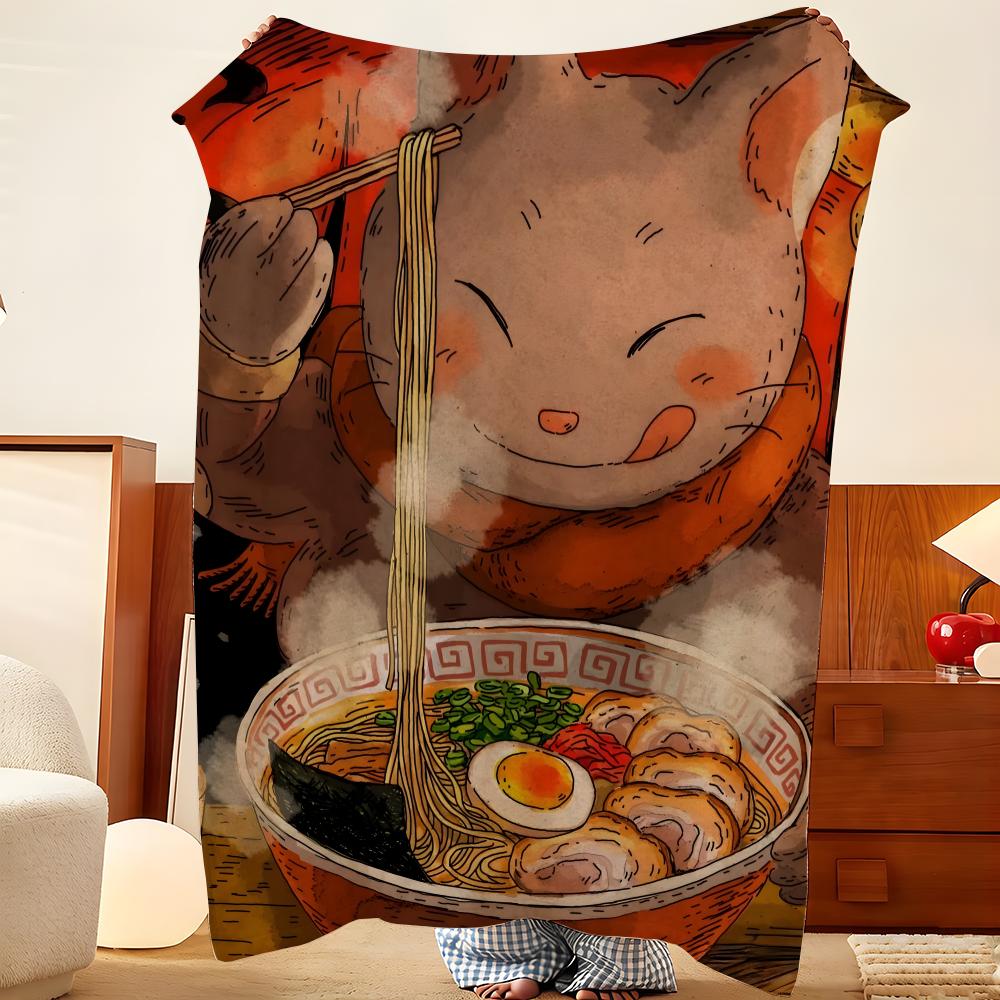 Art M-mimimi S-sticker Throw Flannel Throw Blanket, Lightweight Cozy, Durable Washable Cute Cool