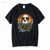 Retro Beagle Mama T Shirt Women Mothers Day Dog Mom S 3XL Long Sleeves Vintage Washed Versatile Stretched Comfortable Casual