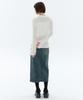 Musinsa Standard Woman Women'S Front Slit Denim Long Skirt [Rusty Blue]