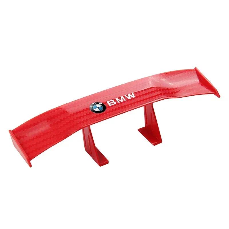 For BMW 1pcs Carbon Fiber Car Mini Racing Rear Small Wing Spoiler For BMW X3 X5 M5 M3 E46 E90 E60 F10 E39 F30 E36 G30 E87 E70 E9
