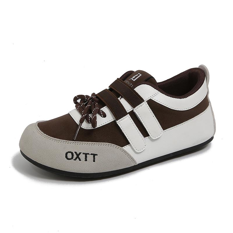 Versatile sports and leisure Mary Jane single shoes 2025 autumn flat-bottomed breathable new soft-soled Velcro German training shoes women