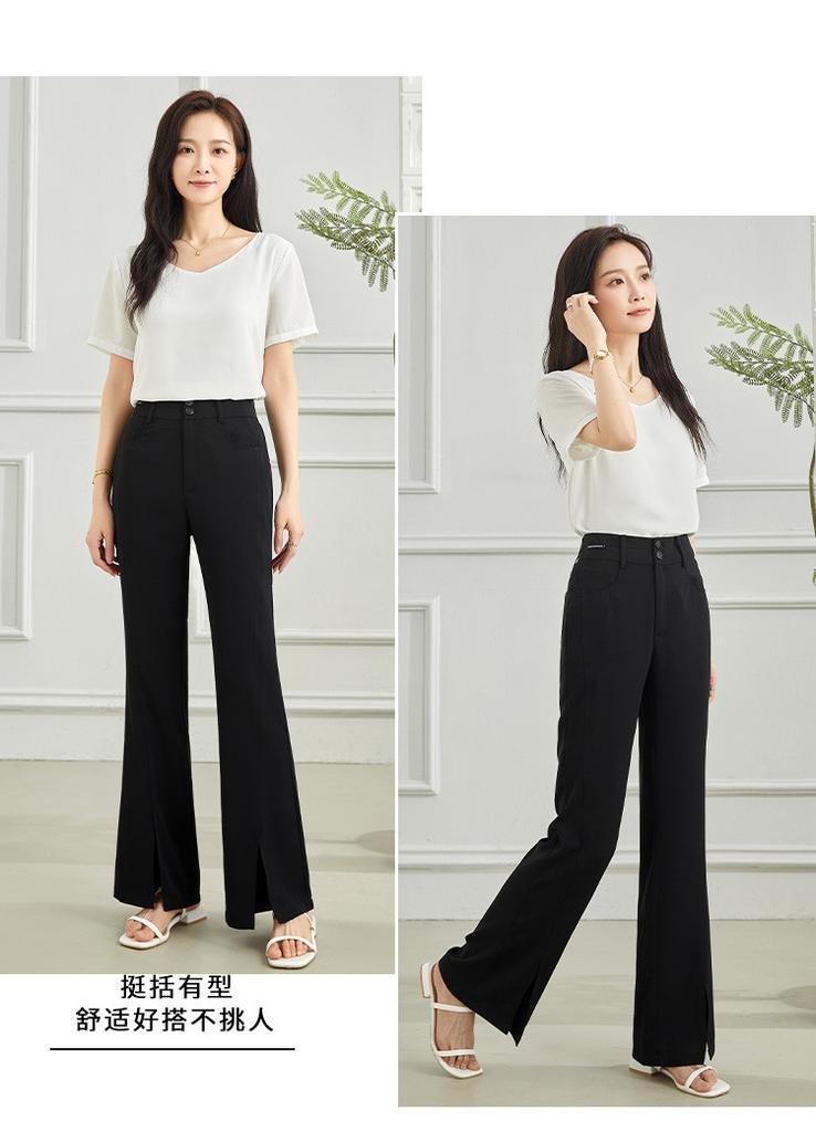 Micro Pull Pants Summer Temperament Commuting High Waist Slimming Thin Women's Casual Pants