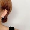 Korean Micro-Diamond Trendy Letter Stud Earrings: Elegant, High-End Accessories for Women's Unique Style.