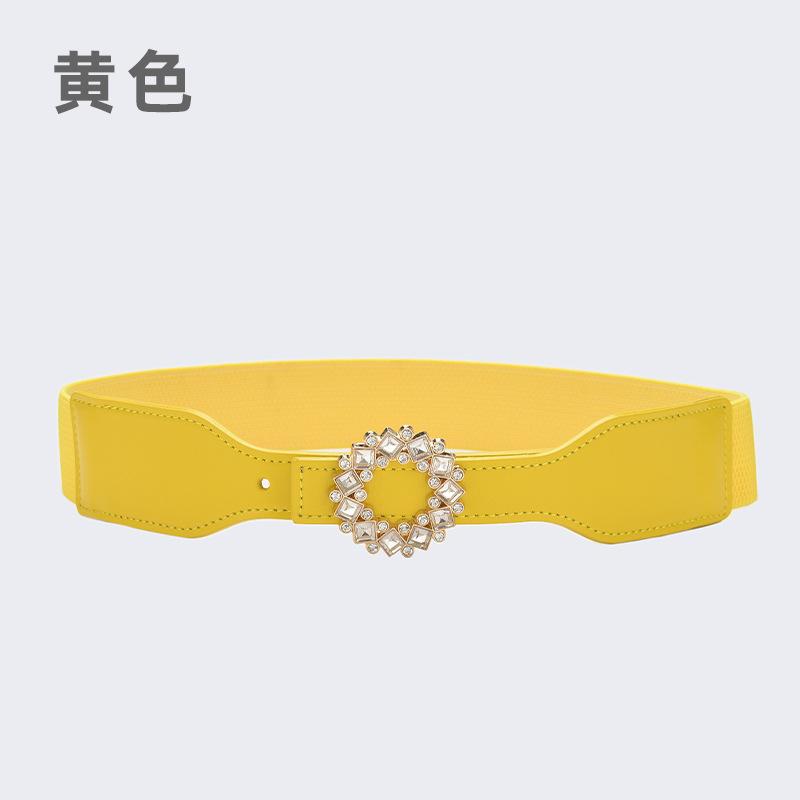 Rhinestone Belt Loose Tight Belt Women'S Elastic Elastic Wide Narrow Waist Seal Women'S Dress Thin Belt Skirt