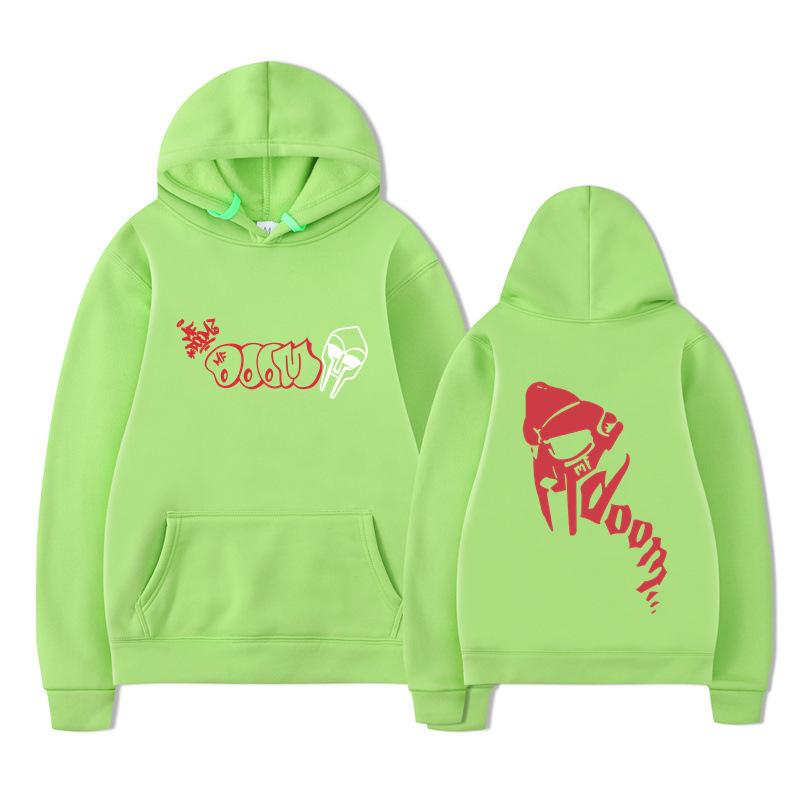 DOOM Rapper Mf Doom Madvillain Metal Face Graphic Print Hoodie