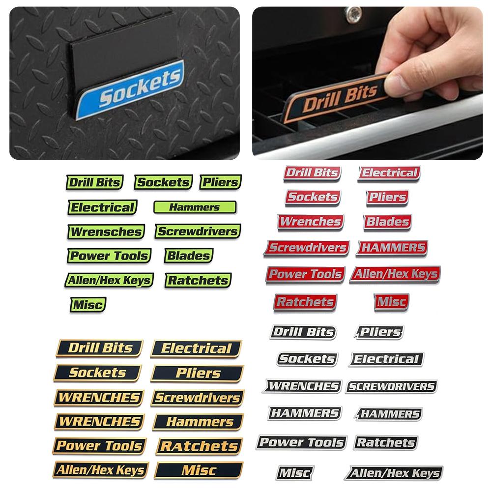 12 Pieces/set Of Portable Magnetic Toolbox Labels  Magnetic Toolbox Labels For Quick And Clear Identification