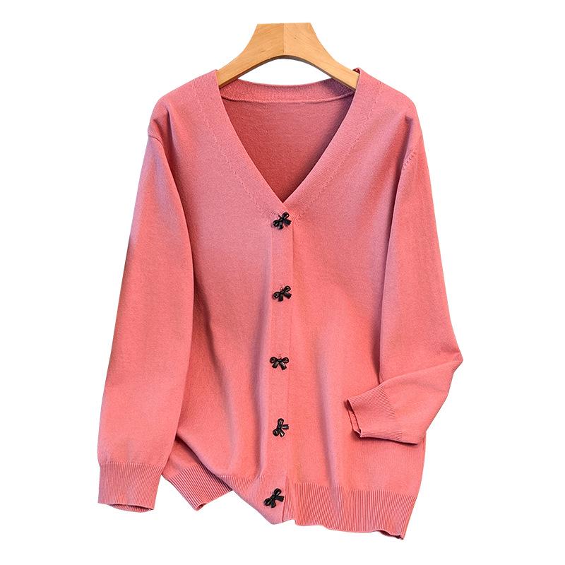 Plus Size Women's Loose Knit Cardigan Sweater, Bust 150/160, Size 350/8506