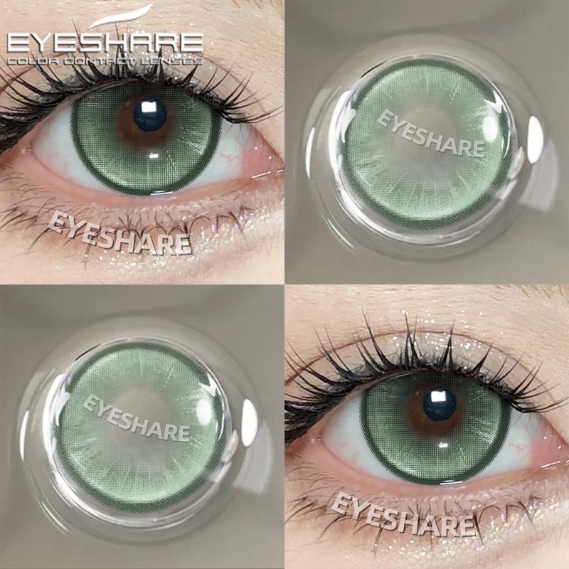 Eyeshare 1 Pair Colored Contact Lenses Crystal Natural Brown Lens Soft Eye Makeup Multicolor Eye Lens