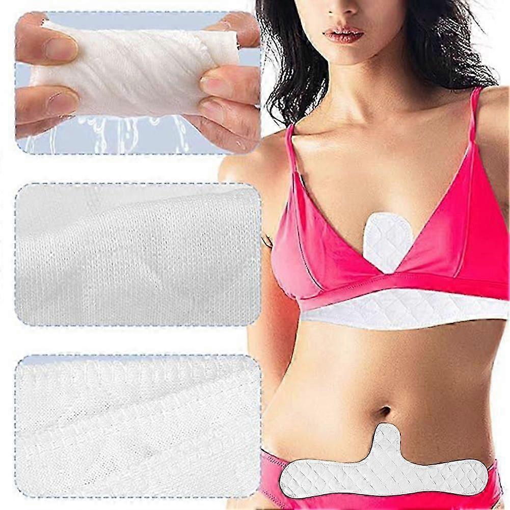 Breathable Anti-wet Sweat Pads, Under Breast Sweat Absorber Pads, Reusable Cotton Liner Bra Inserts For Sports