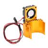 110 RC Car Motor Double Cooling Fan with Heatsink for BrushedBrushless Motor Gold