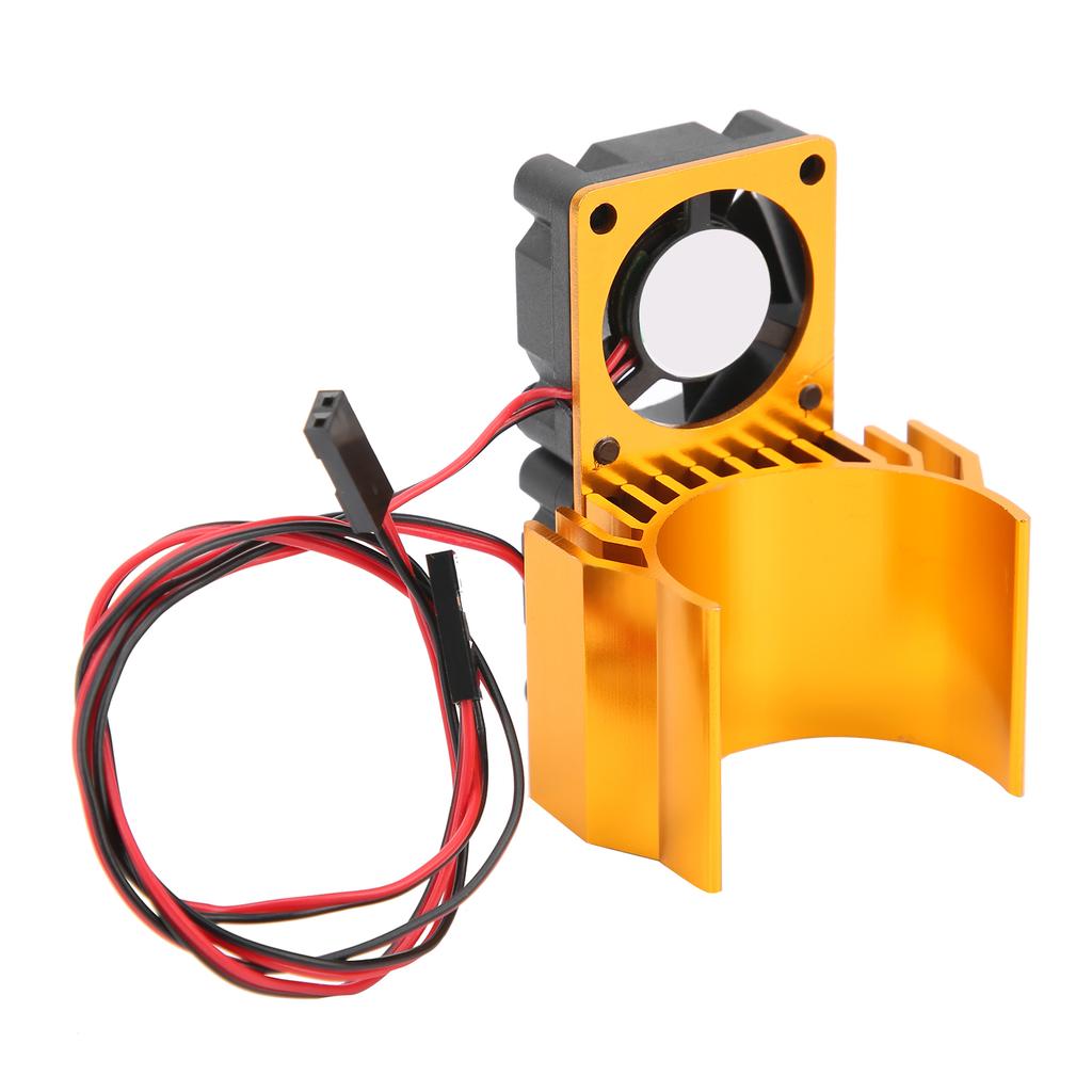 110 RC Car Motor Double Cooling Fan with Heatsink for BrushedBrushless Motor Gold