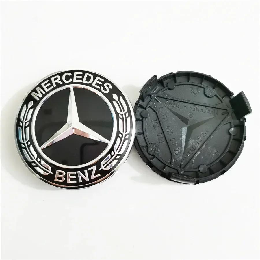 

hot 75MM Car Wheel Center Covers Hub Caps Replacement For Mercedes Benz A E C G R S Class AMG W204 W212 Auto Refit Accessories