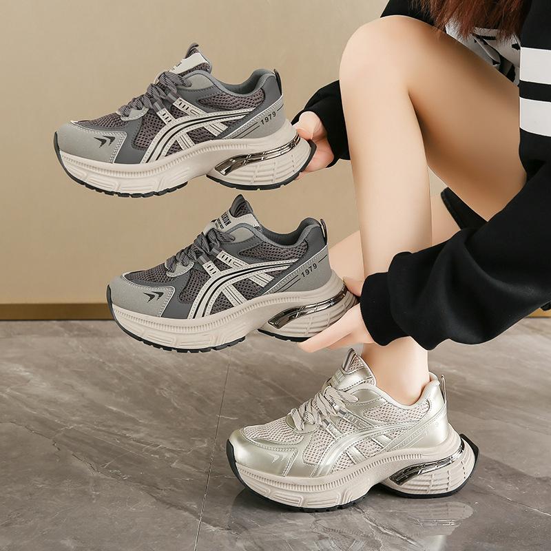 Paris dad shoes women's platform heightening mesh breathable casual shoes 2025 spring and summer new sports shoes ins tide