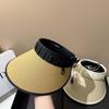 Summer Women Visors Hat Foldable Wide Brim Empty Top Straw Hat Outdoor UV Protection Female Beach Caps adjustable Sun Hats
