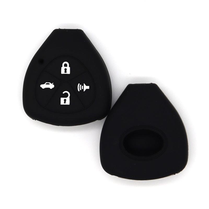 

High-quality anti-falling key covers suitable for Toyota straight 4 key silicone car key boxes, чёрный