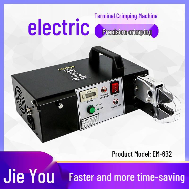 JieYou EM6B2 Automatic Pneumatic Wire Crimper & Stripper with Electric Wire Cutting Terminal Function 220V