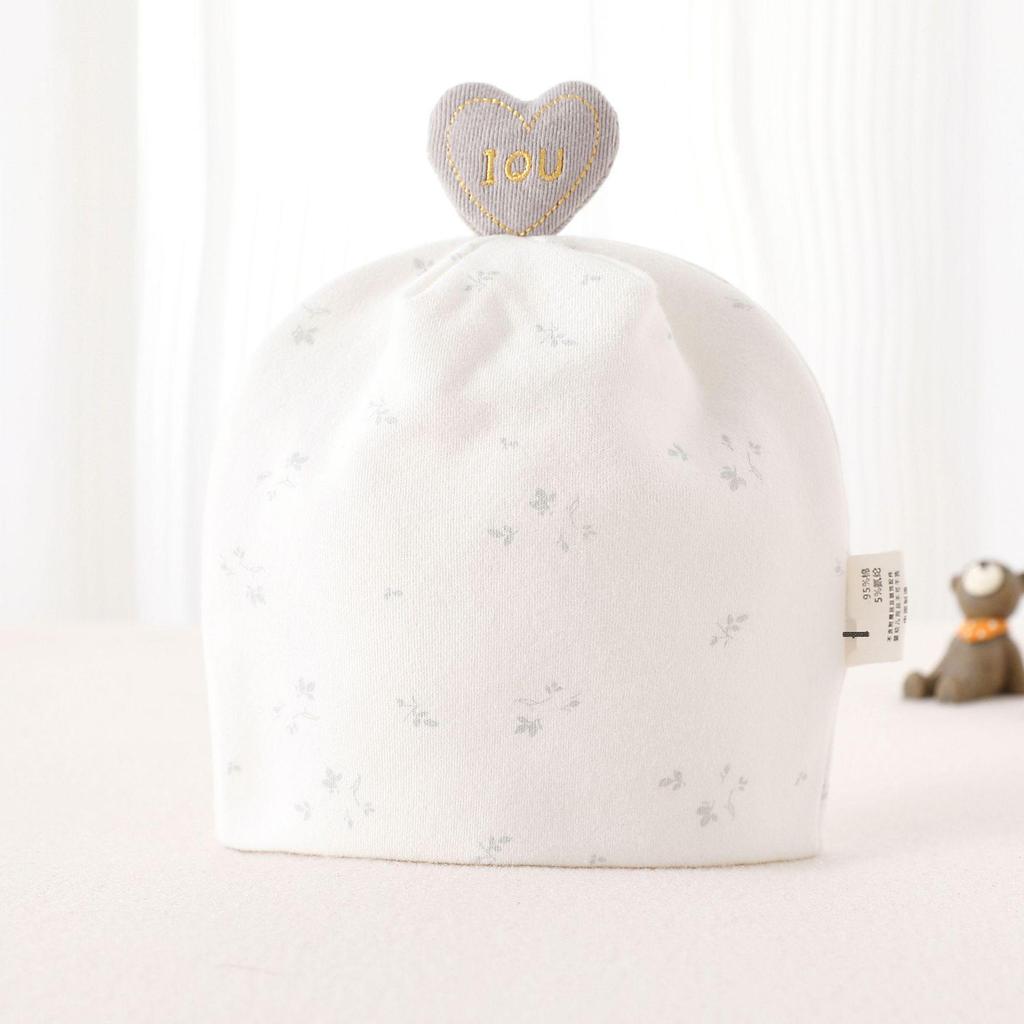 Newborn Double-Layer Cotton Pullover Hat for Spring & Autumn