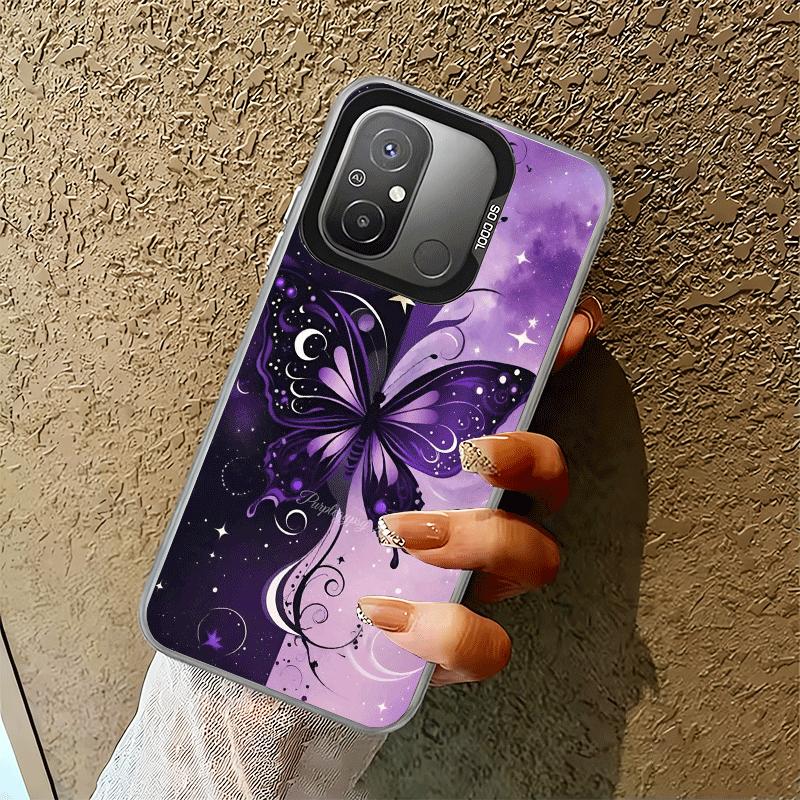 Beautiful Purple Butterfly Shockproof Phone Case for Xiaomi Poco X7 X6 X5 X3 Pro F7 Ultra M8 Redmi 15C 15 14C 13C 12C 10C 13 12