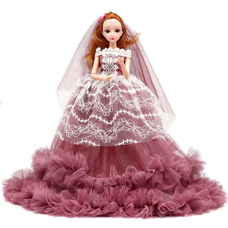 Mini Simulationspuppe mit Hochzeitskleid Spielzeug für Kinder Mädchen