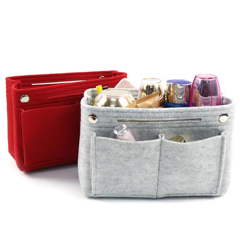 Insert Makeup Bag Women Travel Multifunction Inner Purse Cosmetic Bags For Ladies Portable Storage Organizer Totes