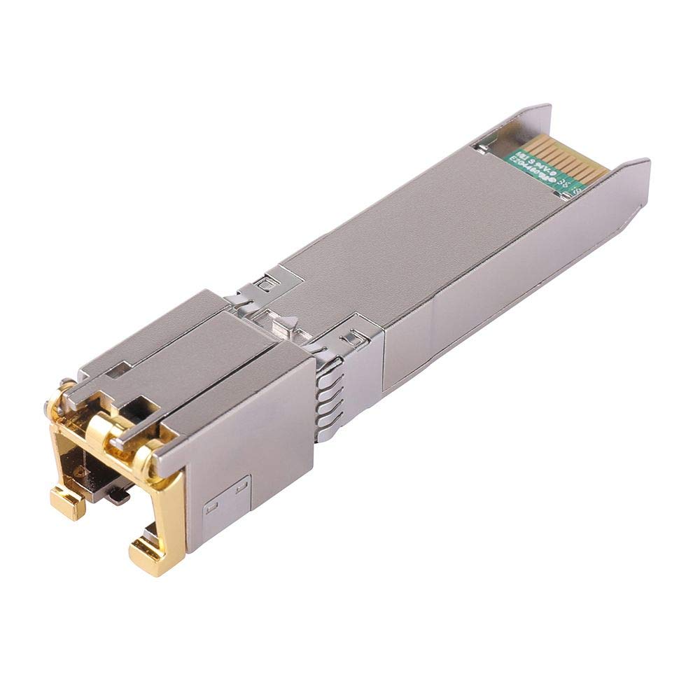 1Pack 10GBASE-T SFP+ To RJ45 Copper Module Mini-GBIC Transceiver for Cisco SFP-10G-T-S, Ubiquiti UF-RJ45-10G, Netgear, Mikrotik, D-Link, Supermicro, L