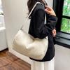 Solid Color Simple Crossbody Bag Large Capacity Dumpling Bag Soft Versatile Shoulder Bag  Women