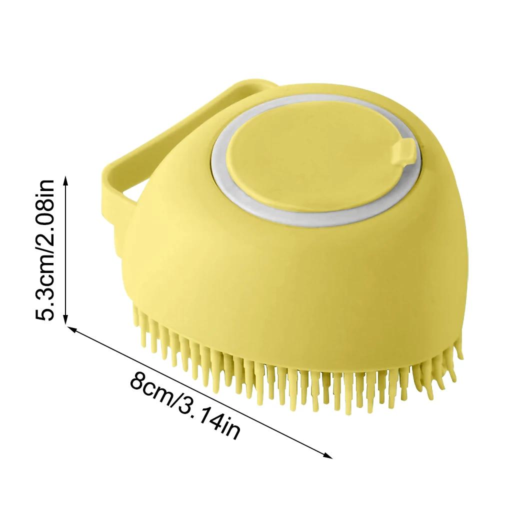 Silicone Bath Brush Shower Massage Scrubber Body Skin Exfoliating Scrubbing Tool Pet Dog Cat Silicone Bath Massage Brush