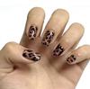 European & American Style Leopard Print Gradient Long Nail Art Tips