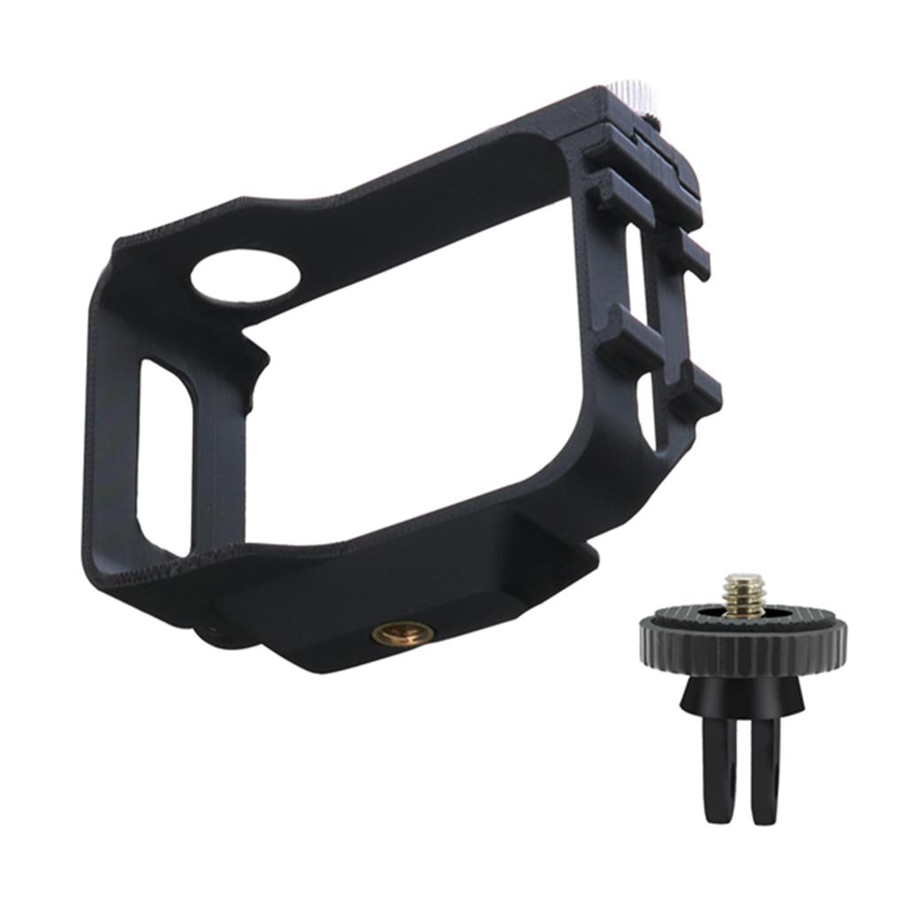 Portable Camera Frame Cold Shoe Mount Frame Cage 1/4in Screw Adapter Expansion Protection Frame for Insta 360 Go Ultra Accessory