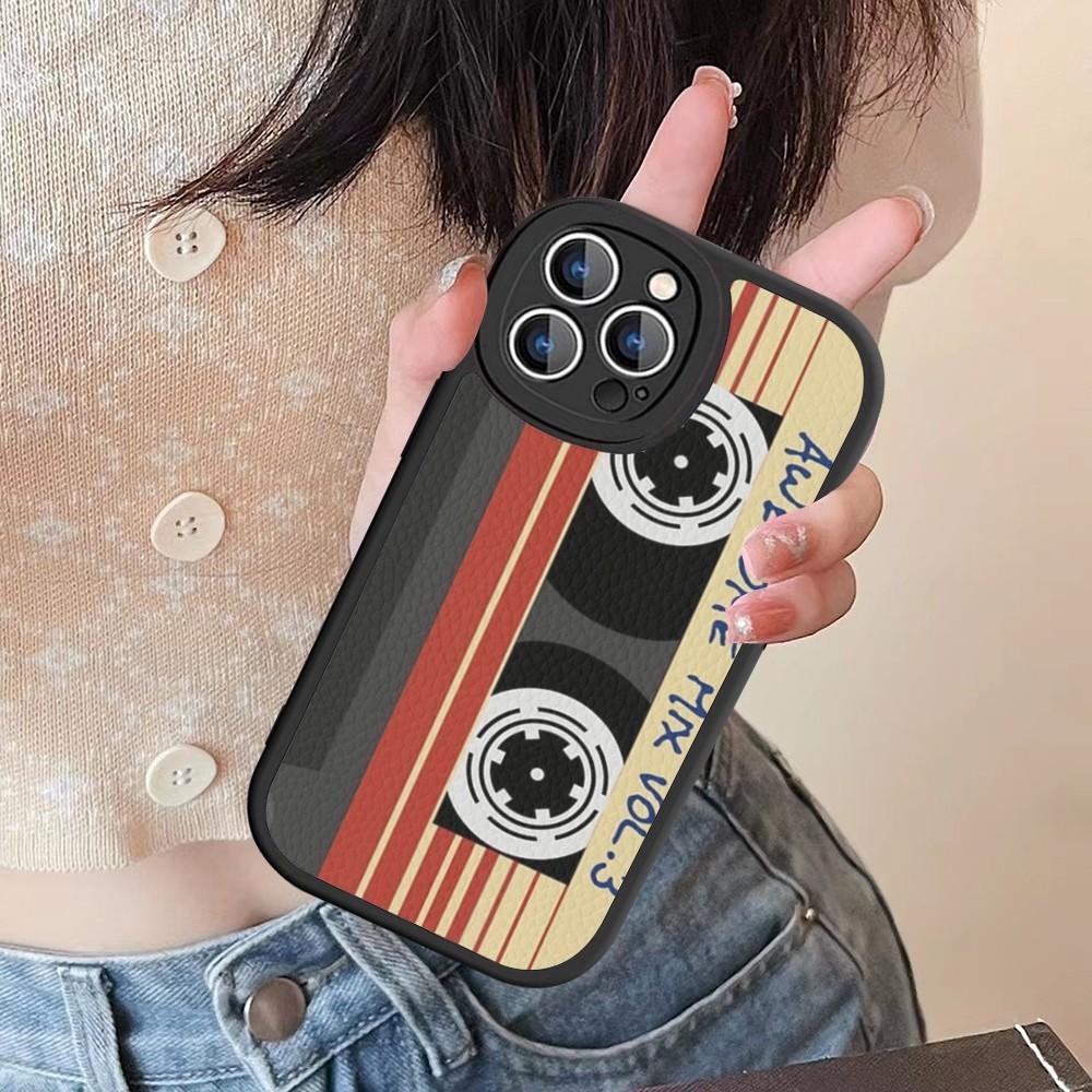 Vintage Cassette Tape Phone Case Hard Leather For IPhone 16 15 14 13 12 Mini 11 14 Pro Max Xs X Xr 7 8 Plus Fundas