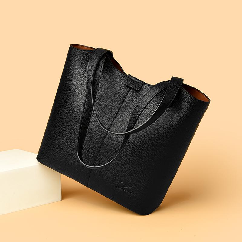 Damen Minimalistische Tragetasche, Schultertasche mit großem Fassungsvermögen, Retro Tragetasche, Damenhandtasche, Modische Alltags-Schultertasche