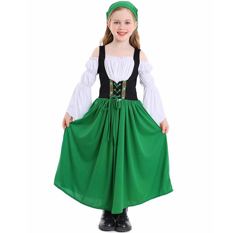 Children's Medieval Farm Costume Dress for Halloween and Festivals