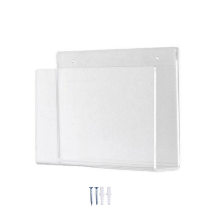 Clearance Sale Acrylic Magazine & Book Wall-Mounted Rack for Living Room Office (clear,1 Layer)