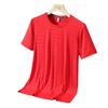 Custom Quick-Dry Round Neck Sports T-shirt with Logo Printing